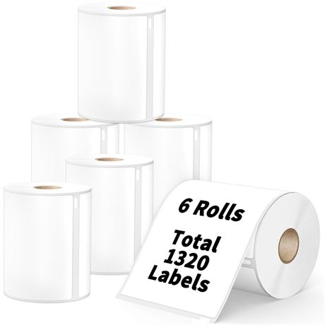 2 Rolls 4" x 6" Direct Thermal Shipping Labels, Compatible with Dymo 4XL, Rollo
