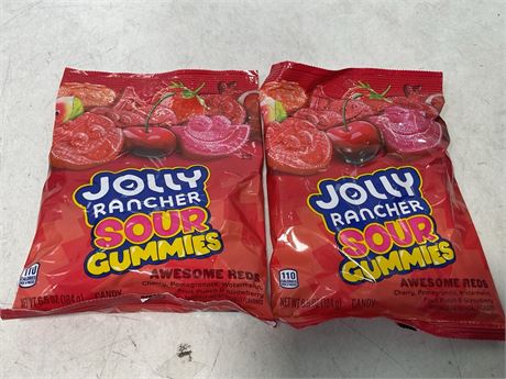 Jolly Rancher Sour Gummies Awesome Reds Assorted Fruit Flavored Gummy Candy,