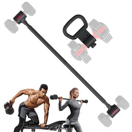 FitRx X-Bell System Dumbbells to Barbell Converter, Dumbbell to Curl Bar,