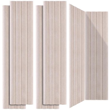 BUBOS 6 Pack Large Acoustic Panels,47.2"x11"3D Wave Pattern Acoustical Wall