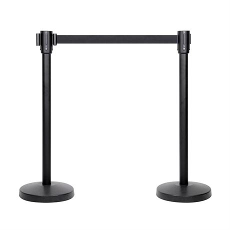 Amazon Basics Premium Crowd Control Stanchions with Easy Assembly, 6.5 foot