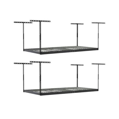 2-Pack 4 x 8 MonsterRax Overhead Garage Storage Rack, Ceiling Racks for Garage,