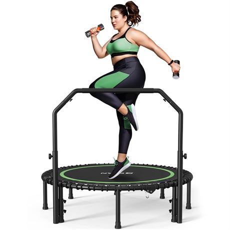 BCAN 450/550 LBS Foldable Mini Trampoline, 40"/48" Fitness Trampoline with