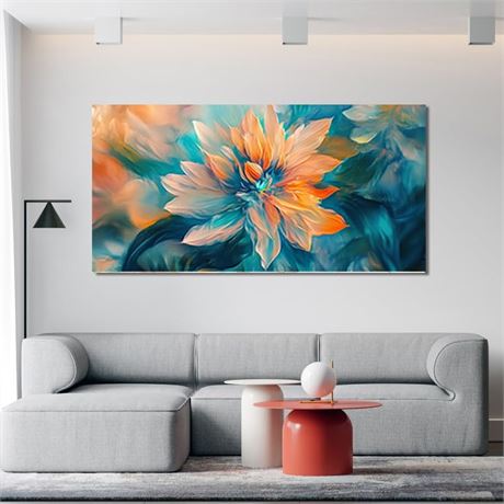 KIAIEIU Colorful Flower Canvas Wall Art Wildflower Painting Prinrts for Lving