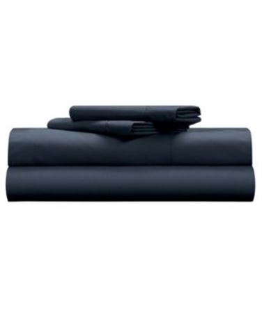 Pillow Guy Classic Cool & Crisp 100% Cotton Percale 4-Piece Sheet Set- King -