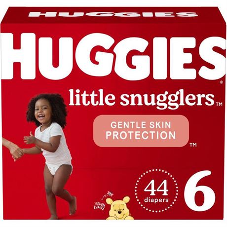 Huggies Little Snugglers Baby Diapers  Size 6  44 Ct