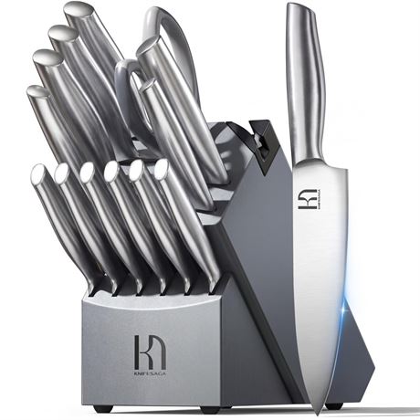 Knife Set, 14 Pcs Premium Japanese High Carbon Stainless Steel Kitchen Knife