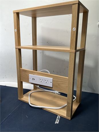 YUFAM 3-Tier Narrow Bedside Table with Charging Station, Skinny Nightstand
Thin