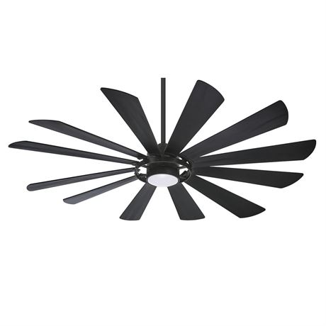 MINKA-AIRE F870L-TCL Windmolen 65 Inch Outdoor Ceiling Fan with LED Light and