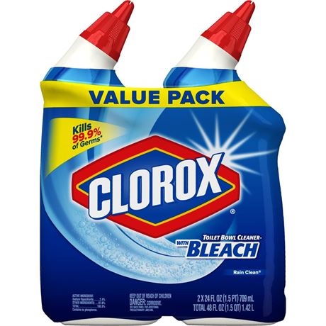 24 Oz. Rain Clean Toilet Bowl Cleaner with Bleach (2-Pack)