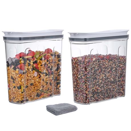 Cereal Containers Storage Set, Airtight Food Storage Container with Lid