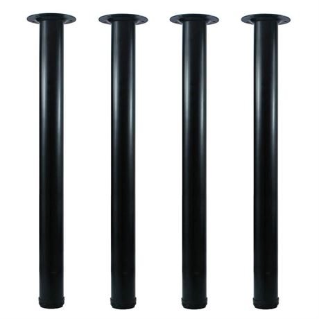 QLLY 24 inch Adjustable Tall Metal Desk Legs, Office Table Furniture Leg Set,