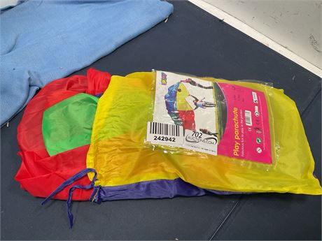 Play Platoon Rainbow Parachute Toy for Kids with Handle, 10 ft Play Parachute