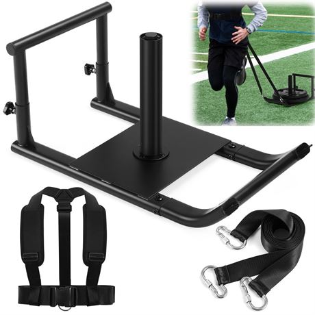 GADFISH Workout Fitness Sled, Weighted Sleds Push Gym Equipment for Adults &