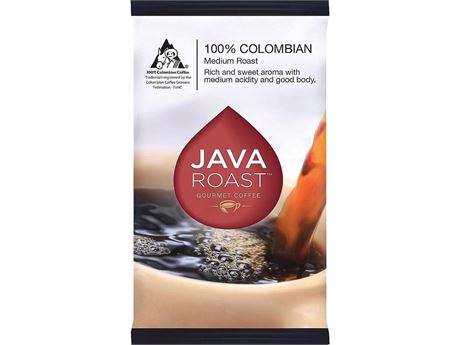 Java Roast 479695 Java Roast Gourmet Colombian Ground Coffee with Bonus Filters