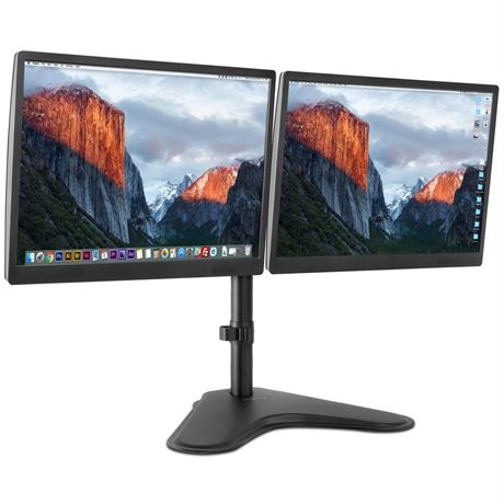 Mount-It! Dual Monitor Stand for Desk - Double Monitor Mount for 2 Screens up