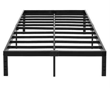 Full Size Bed Frame 18 Inch Tall Max 1000 Pound Heavy Duty Metal Twin Size