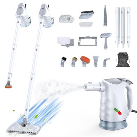 10-in-1 Steam Cleaner, Steam Mop & Detachable Handheld Steam Cleaner, 320ml