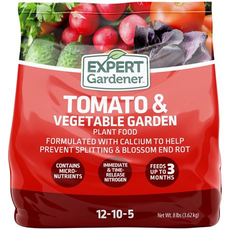 Expert Gardener Tomato & Vegetable Garden Plant Food Fertilizer, 12-10-5