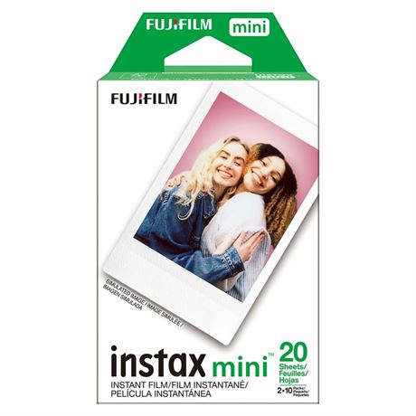 OFFSITE Fujifilm INSTAX Mini Instant Film 2 Pack = 20 Sheets (White) for