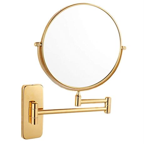 Makeup Mirror, Folding Bathroom Mirror Double Sided 10X Magnification Round