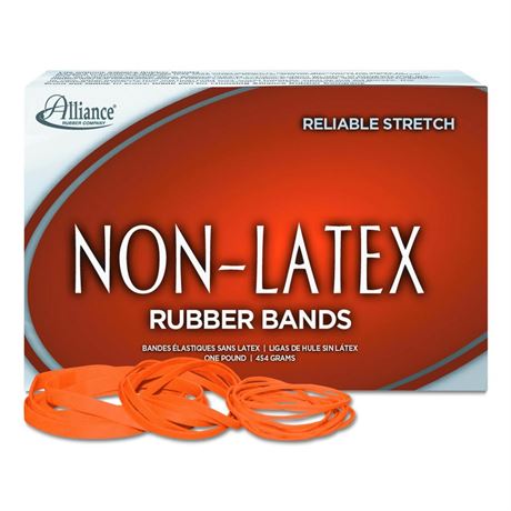 Alliance Rubber Non-Latex Rubber Bands - Size #33, Orange, 720/BX (37336) 3 1/2