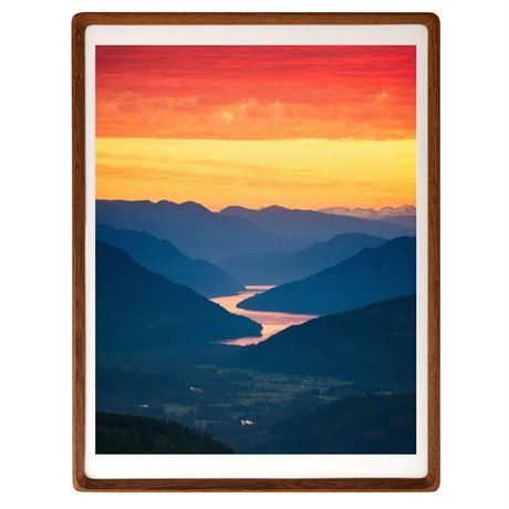 Natural Wood Photo Frames Inspired Tabletop Picture Frame with Mat, Vertical or