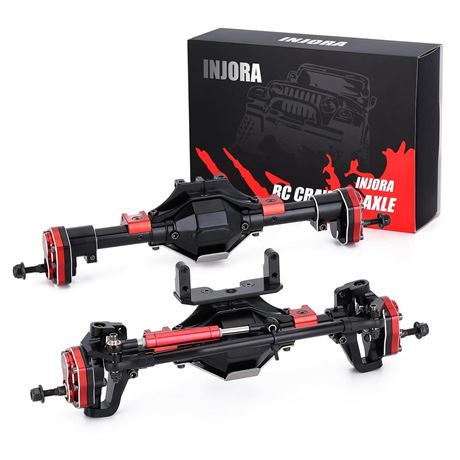 INJORA RC Axle Metal Front and Rear Portal Axle with Protector V2 Gear for 1/10