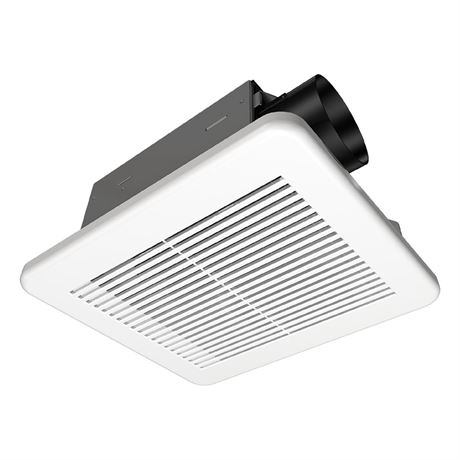 Homewerks 7114-02-HW DC Bathroom Fan 50-CFM 1.0 Sone White Ventilation Fan,