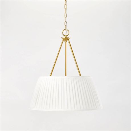 Pendant with Pleated Shade Ceiling Light White - Threshold™ Designed with