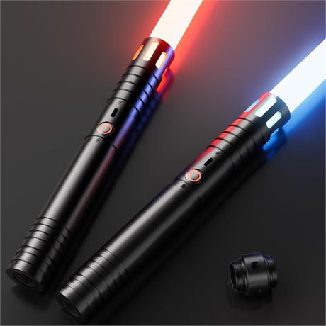 Lightsaber,Dueling Double Light Saber,Metal Hilt Force Fx Rechargeable 2pack