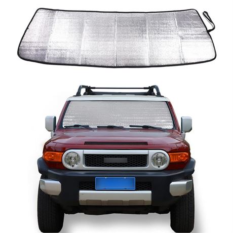 Windshield Sunshade Fit for Toyota FJ Cruiser 2007-2021, Folding Car Sun Shade