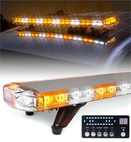LUMENIX 48 Inch LED Rooftop Emergency Strobe Lights Bar w/Adjustable Mounting