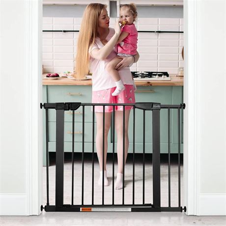 29.5 to 40.5" Extra Wide Walk Through Pet Gate, Auto Close Safety Baby Gate,