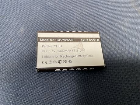 REPLACEMENT CELL PHONE BATTERY MODEL: YL-5J DC 3.7    1300mah/ 4.81WH
