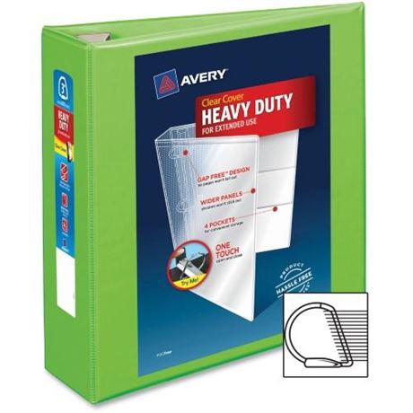 Avery Heavy-Duty View Chartreuse 3  Binder (79779)