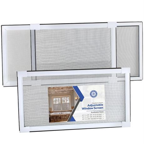 Expandable Window Screens for House Windows - 10 H x 19-35 W inches - 2 Pack