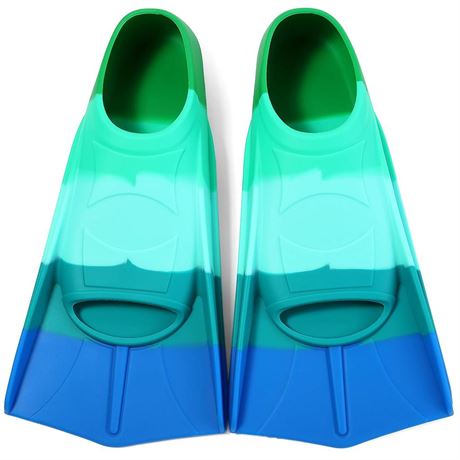 Kids Swim Fins,Short Kids Fins Youth Swimming Flippers for Lap Swimming