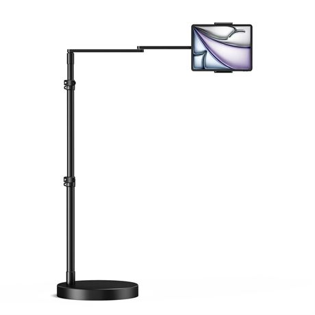 elitehood Adjustable Tablet Floor Stand with Heavy Duty Base, 24in Horizontal
