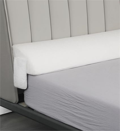 OasisSpace Bed Wedge Pillow for Headboard Gap, Queen Size (60"x10"x6") Mattress