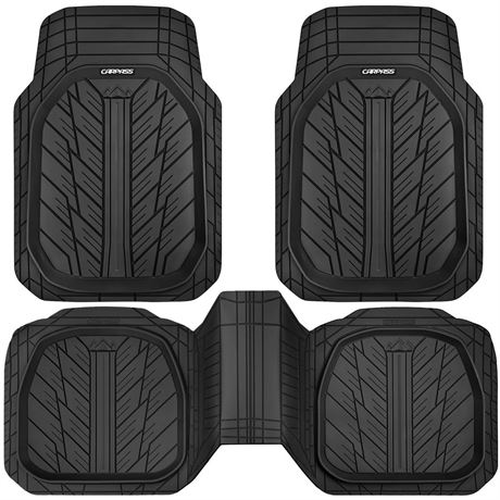 Floor Mats for Cars, Heavy Duty Rubber Car Mats 3-Piece, Mats for Waterproof