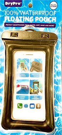 DryPro Waterproof Floating Smartphone Pouch with Strap in Assorted Colors on