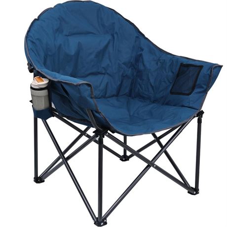 Camping Chairs for Adults, Oversized Lawn Chairs, Moon Lence Folding Heavy Duty