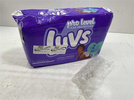 OFFSITE Luvs Diapers Size 2  40 Count plus 
6-standard bottle nipple clear tops