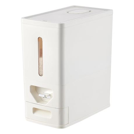 UFORU Rice Dispenser 22-25 Lbs (12kg), Dry Food Storage Container Sealed