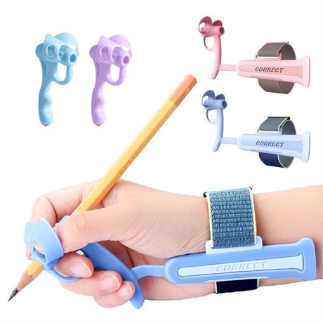 Upgraded Pencil Grips for Kids Handwriting (Pen Grip Correction) (Fixed Fingers