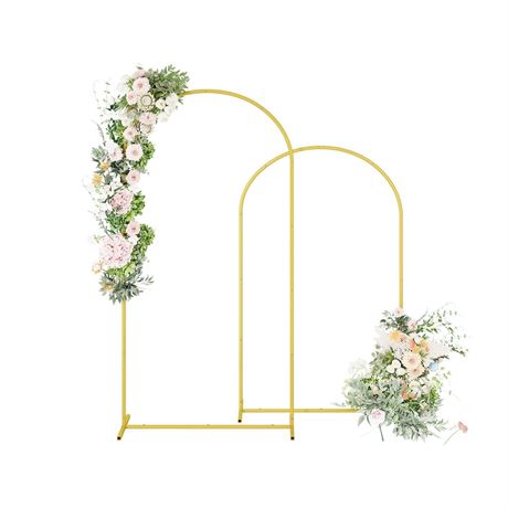 UDEAR Metal Arch Backdrop Stand Set of 2(7.2FT,6.0FT),Arch Kit for
