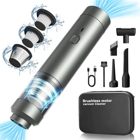 Car Vacuum Portable Cordless - 18000Pa Powerful Suction Handheld Car Vacuum