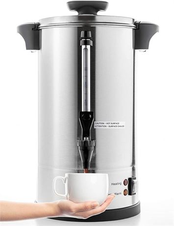 SYBO SR-CP-100B Commercial Grade Stainless Steel Percolate Coffee Maker Hot