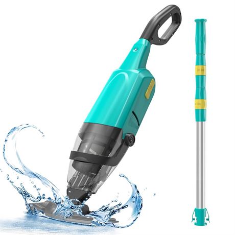 Efurden Handheld Pool Vacuum, Rechargeable Cordless Pool Cleaner with Running